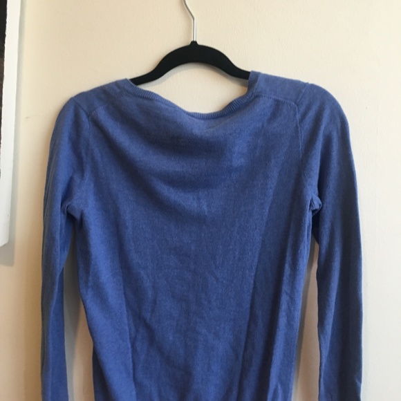 J Crew Blue V-Neck Sweater - Picture 3 of 4
